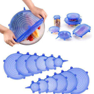 6 PCS Silicone Lids Food Covers