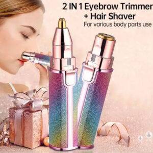 2 in 1 Rechargeable Electric Eyebrow Trimmer & Facial Hair Remover